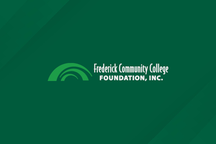 foundatino logo on green diagonal lined background