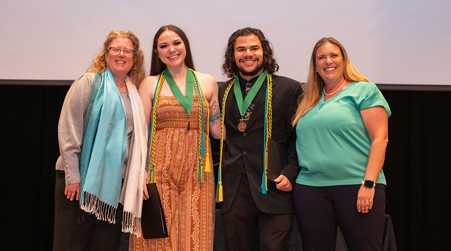 Amelia Iams and Health Science grads